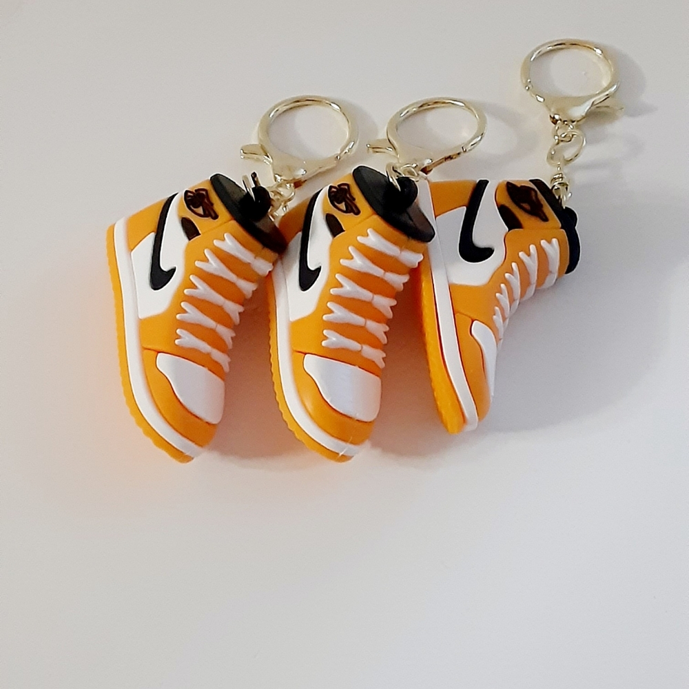 Orange and White Nike Air Jordan Sneaker Keychains (1 For $8)  (2 For $14)